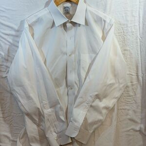 Brooks Brothers White Dress Shirt — Boardroom Clean, Ceremony Ready (17½–34)